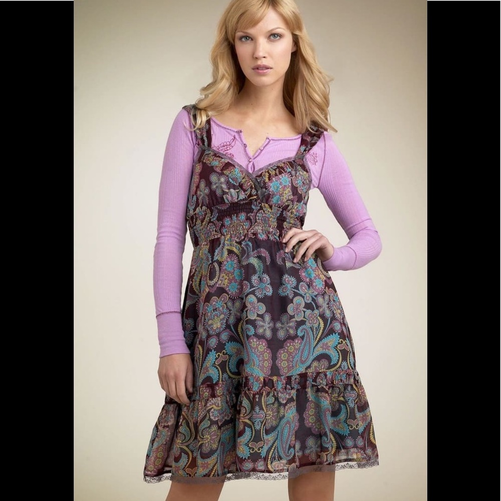 Free People Marakesh Paisley Print Dress EUC 10